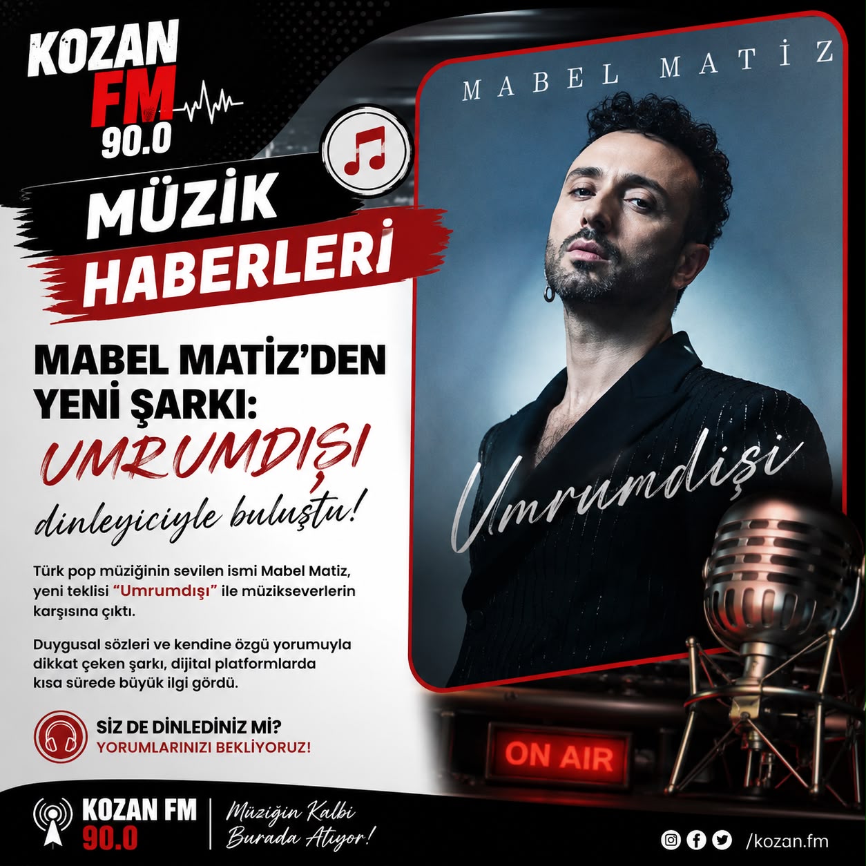 Mabel Matiz’den yeni şarkı: “Umrumdışı” dinleyiciyle buluştu!